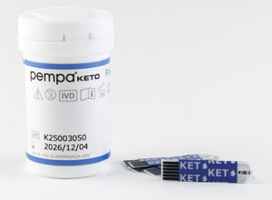 Paski do pomiaru ciał ketonowych PEMPA KETO 2w1 KET 25 sztuk
