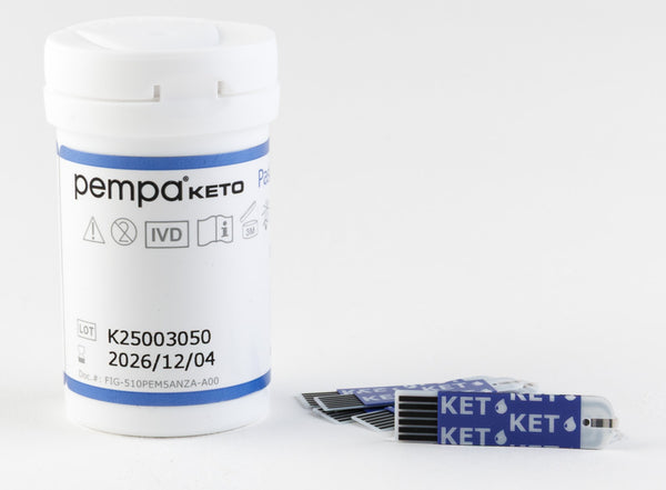 Paski do pomiaru ciał ketonowych PEMPA KETO 2w1 KET 10 sztuk