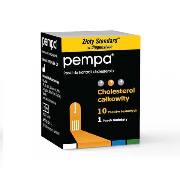 Paski do pomiaru cholesterolu PEMPA 3w1 CHOL 5 sztuk